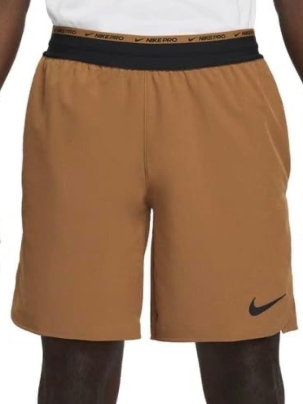 Nike NWT Men's Pro Dri-FIT Flex Rep Shorts DD1700-270 Ale Brown Black XXL